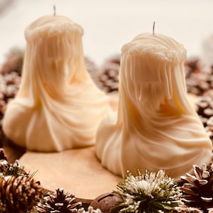 Handmade sculpture candles in &quot;Saddie&quot; design, rapeseed candles, blossom candles, flower candles, gift idea, birthday gift, Virgin Mary