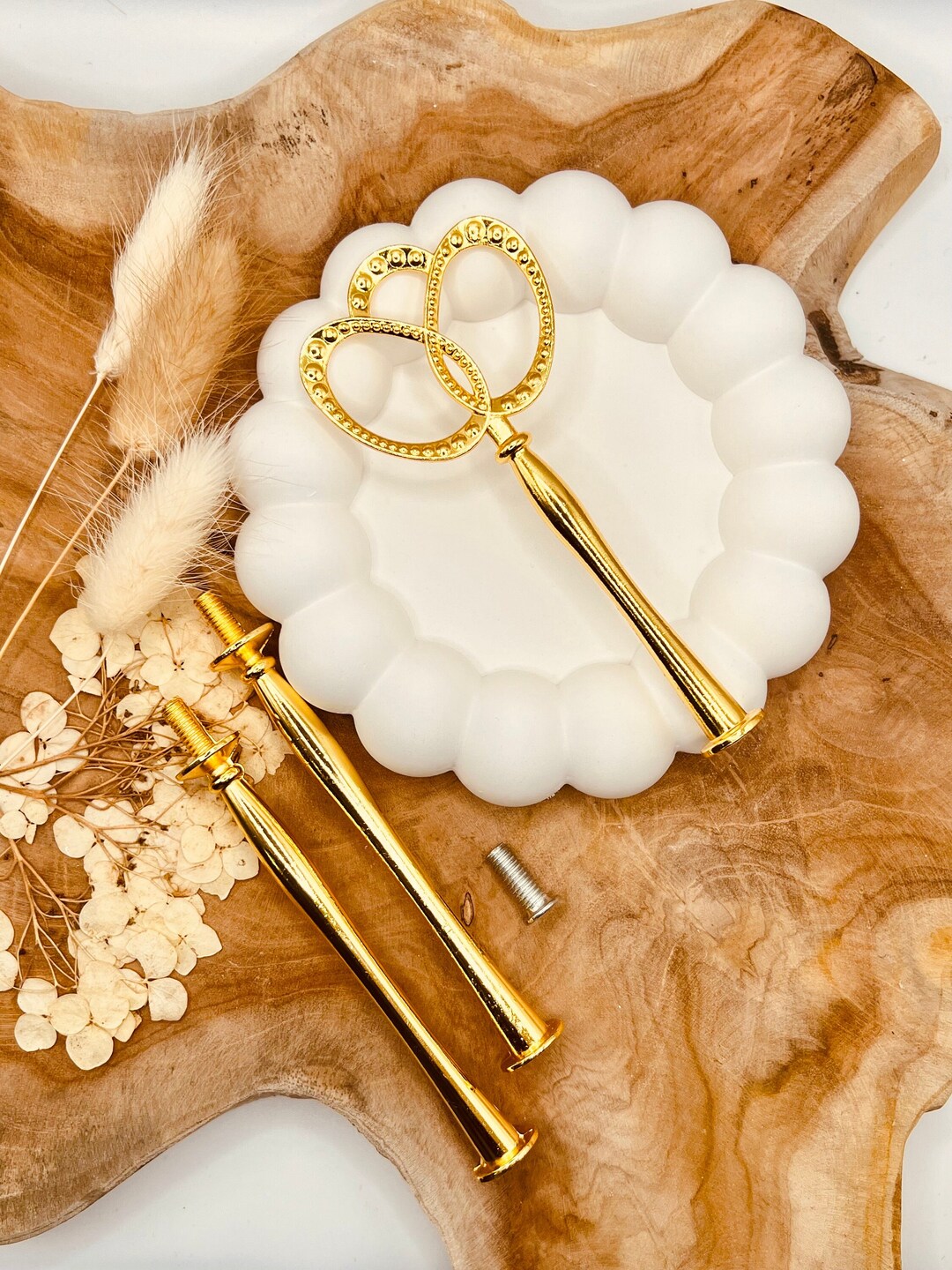 Cake Stand Rod bubble Rings in Gold, Cake Stand Rods, Resin Supplies