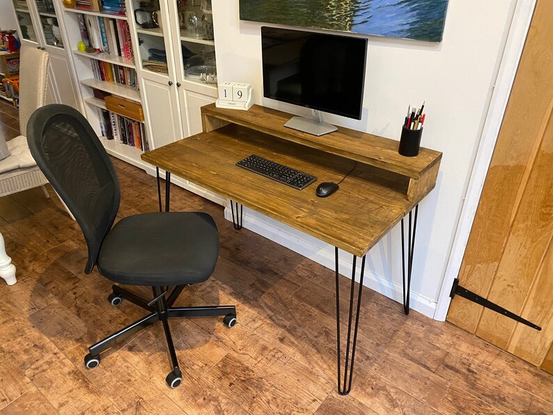 Desk Study Writing Desk Hairpin Legs PC Gaming Monitor Etsy UK