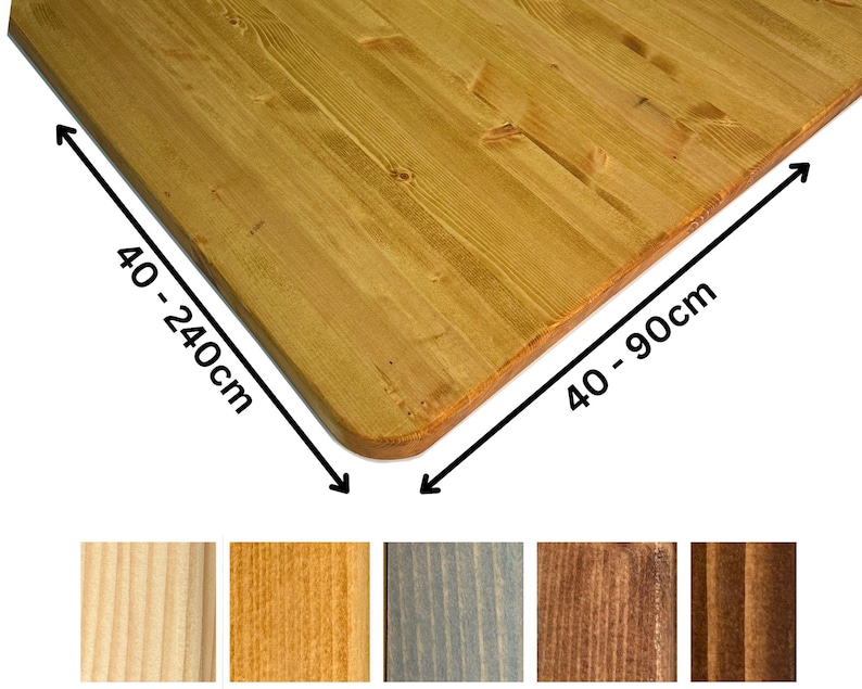 Table Top Rounded Edges Table Top With Rounded Corners / Replacement / Custom DIY / Solid Pine ...