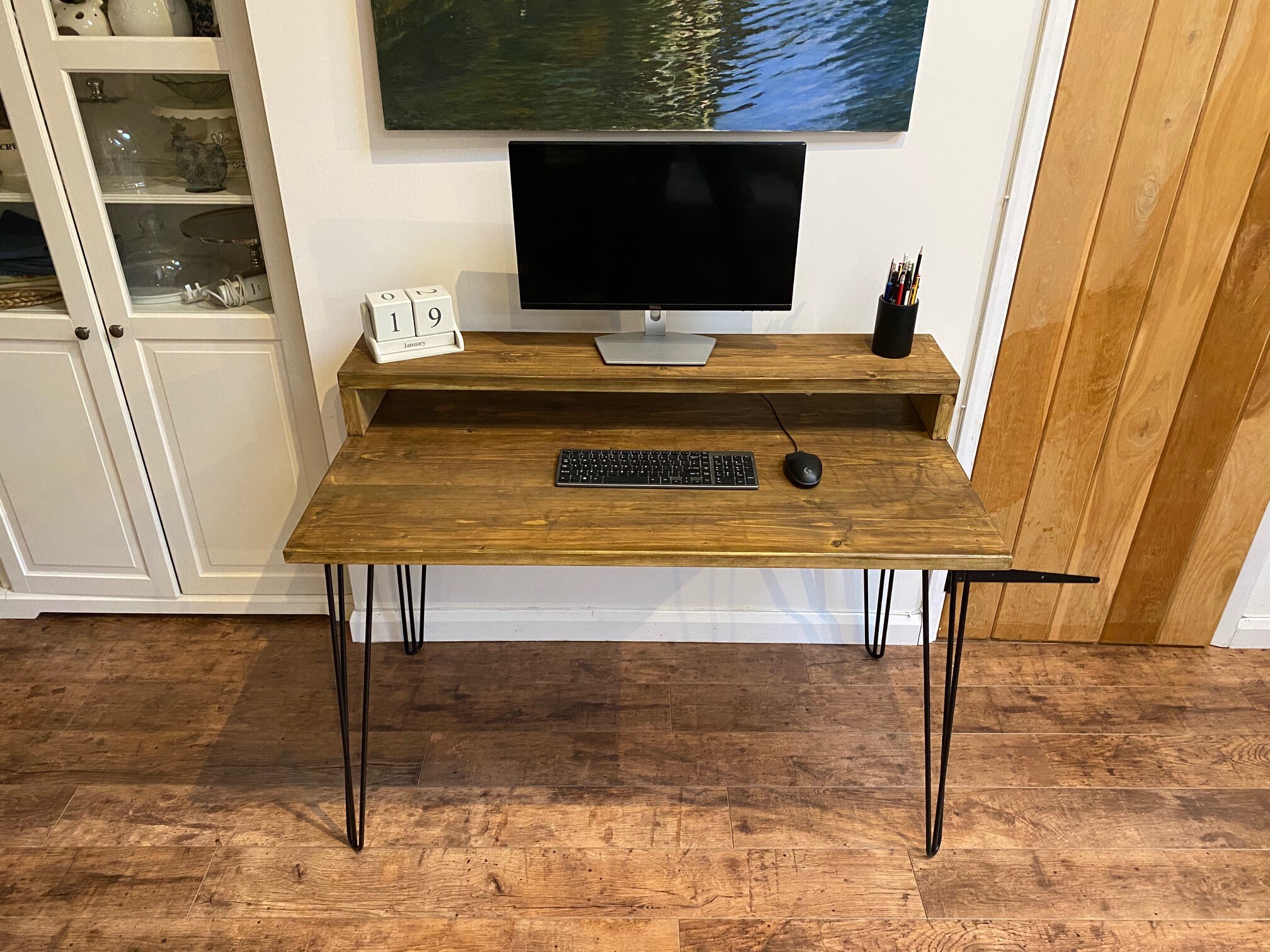 Desk Study Writing Desk Hairpin Legs PC Gaming Monitor Etsy UK