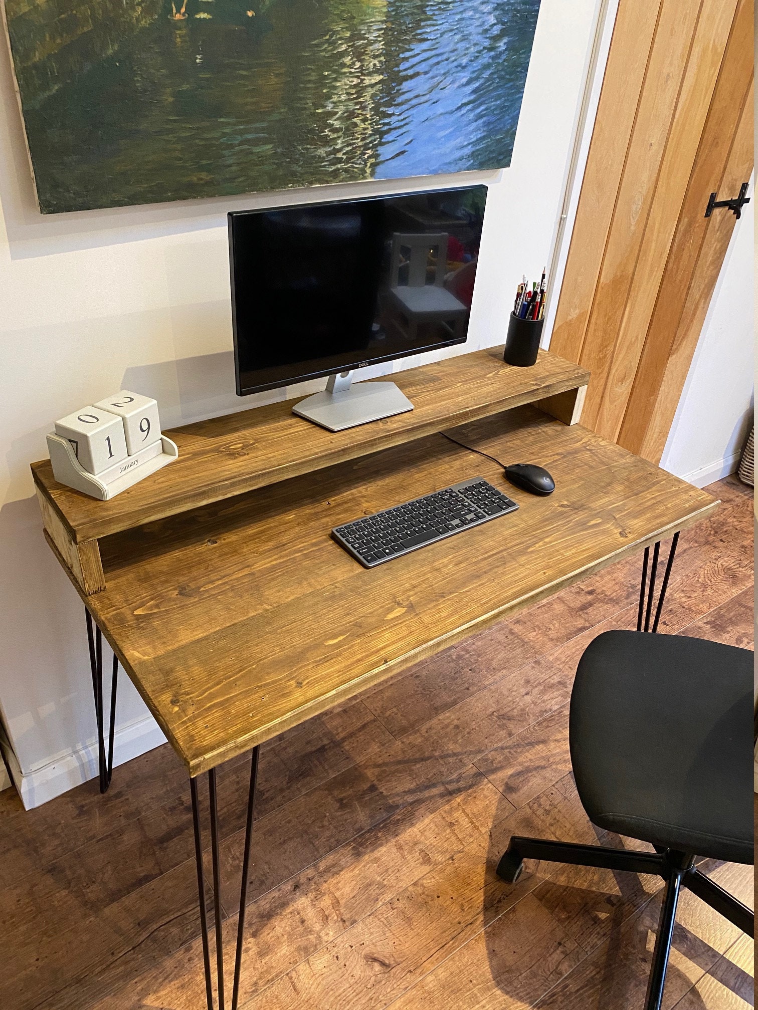 Desk Study Writing Desk Hairpin Legs PC Gaming Monitor Etsy UK