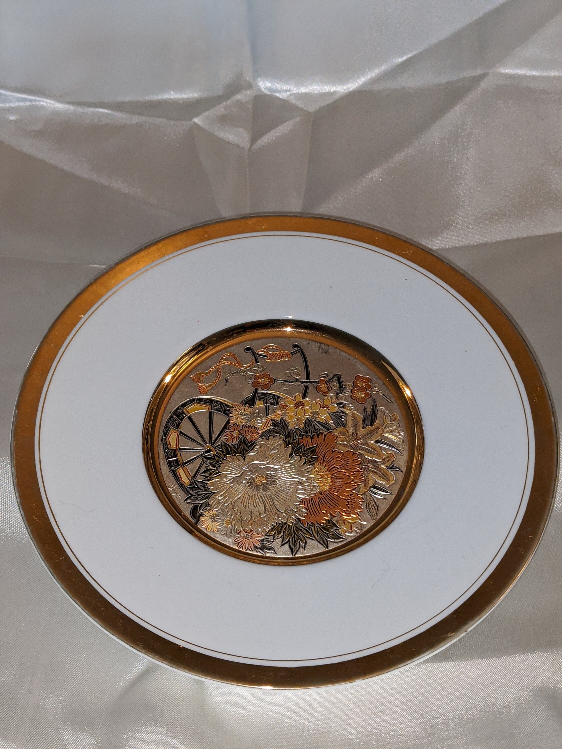 The Art of Chokin Gold Plated Decor Plate 24K Etsy