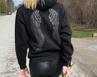 sweatshirt with angel wings