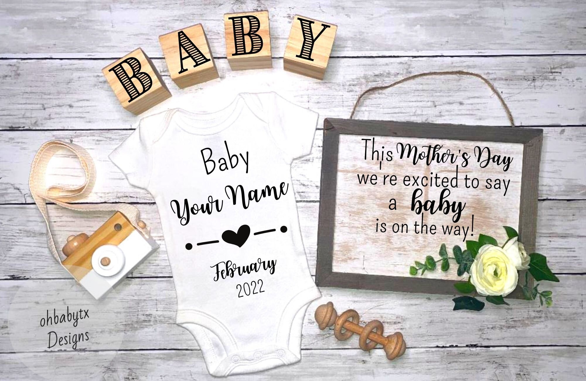 Mother's Day Pregnancy Announcement Custom Baby Etsy