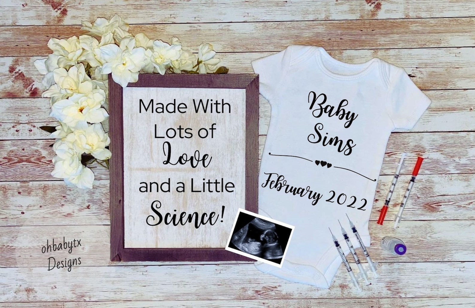 Personalized IVF Pregnancy Announcement for Social Media Etsy