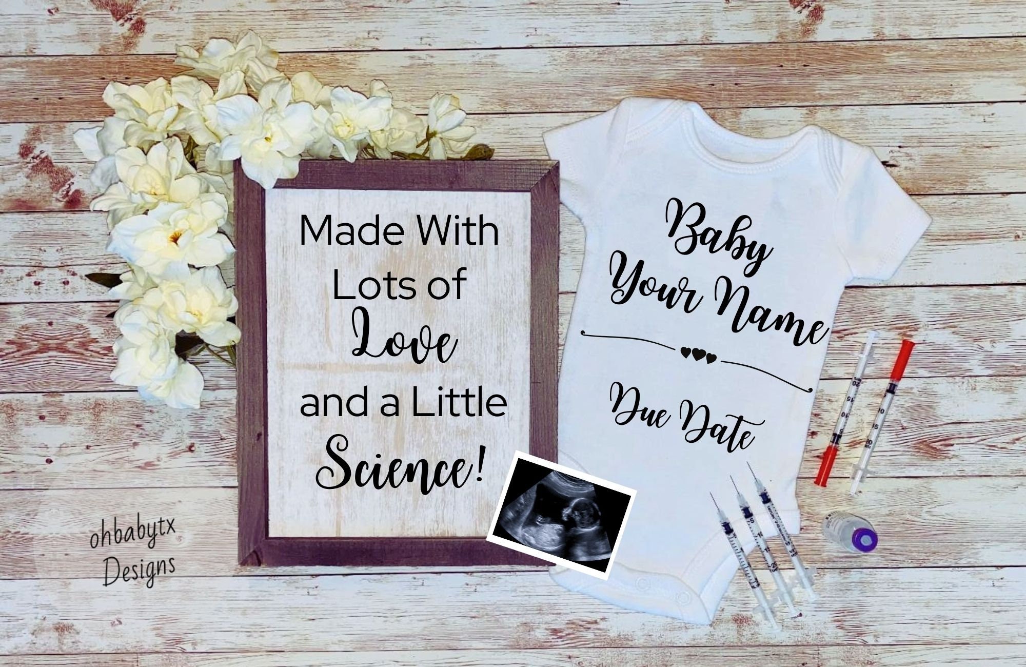 Personalized IVF Pregnancy Announcement for Social Media Etsy