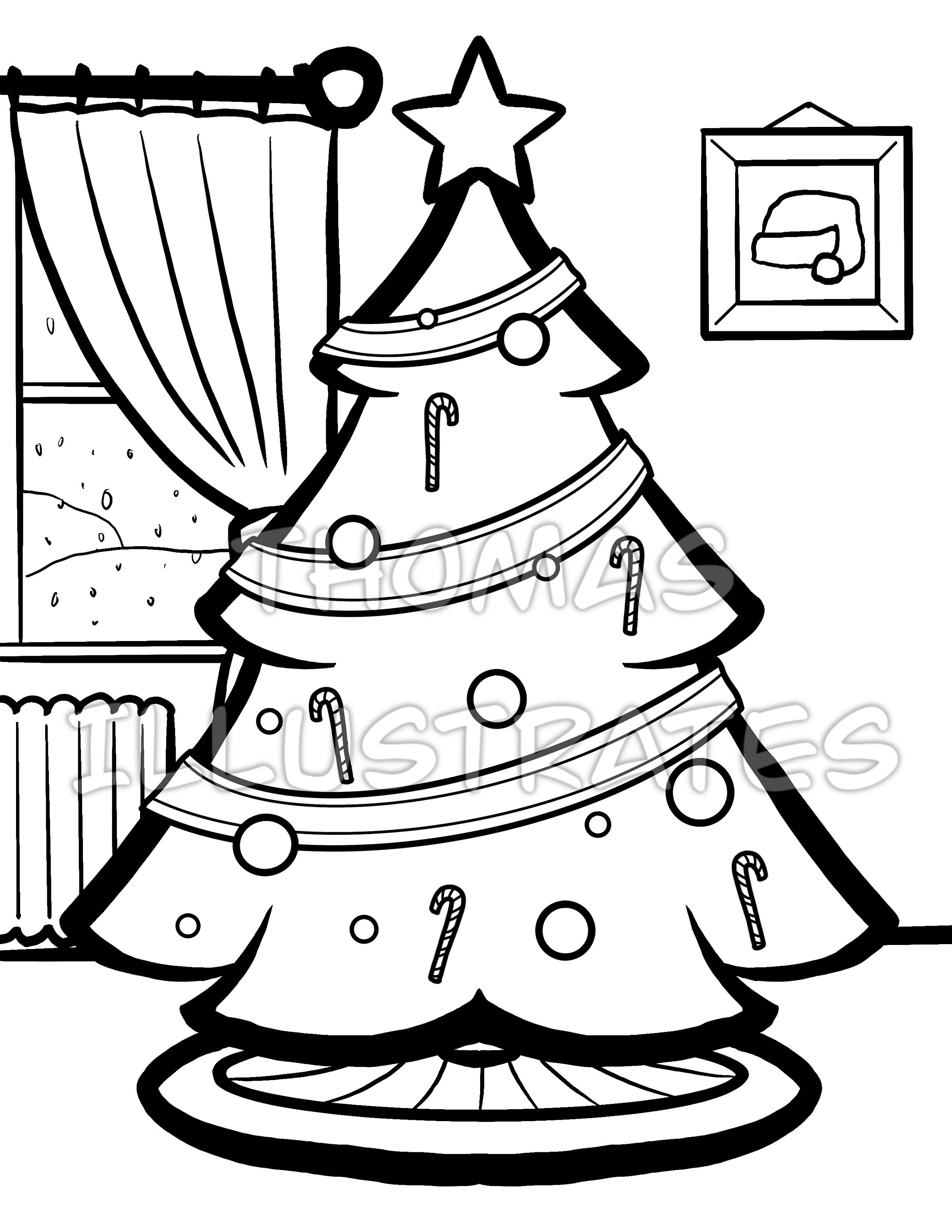 Christmas Coloring Pages, Winter Coloring Pages, Holiday Coloring Pages