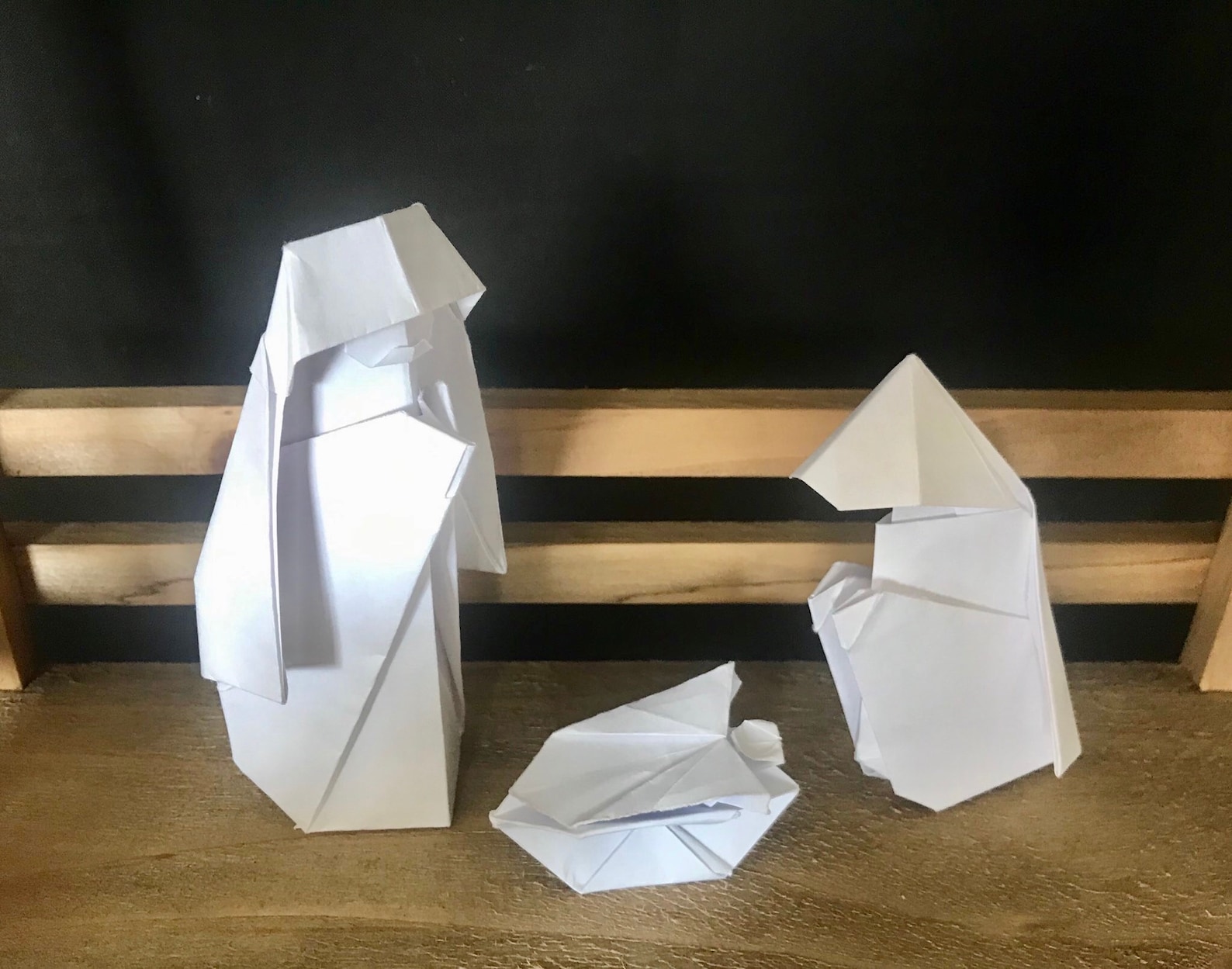 Origami Nativity Set, Handmade Nativity, Christmas Scene Etsy