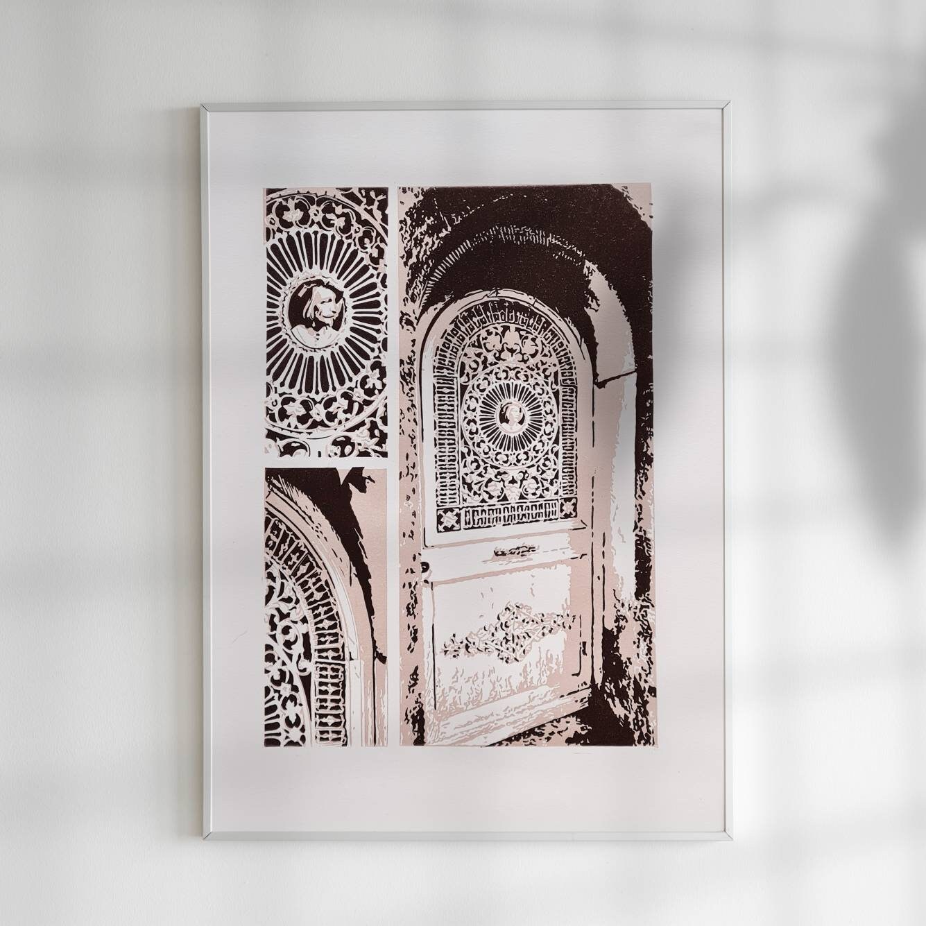 Linogravure Porte Ancienne