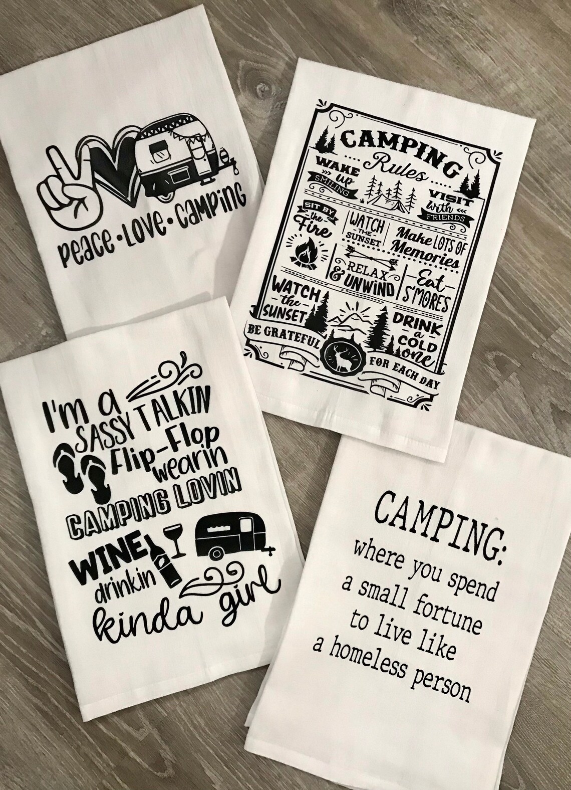Camping Tea Towels Etsy