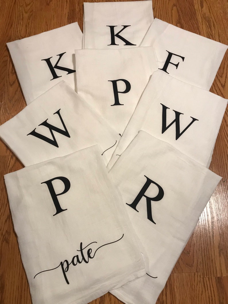 Personalized Last Name Tea Towel Etsy