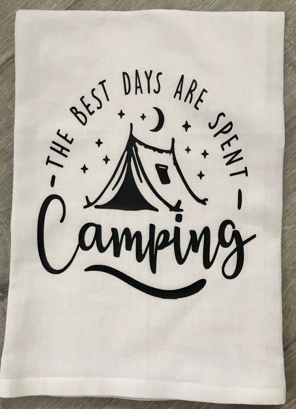 Lets Go Camping Tea Towels Etsy