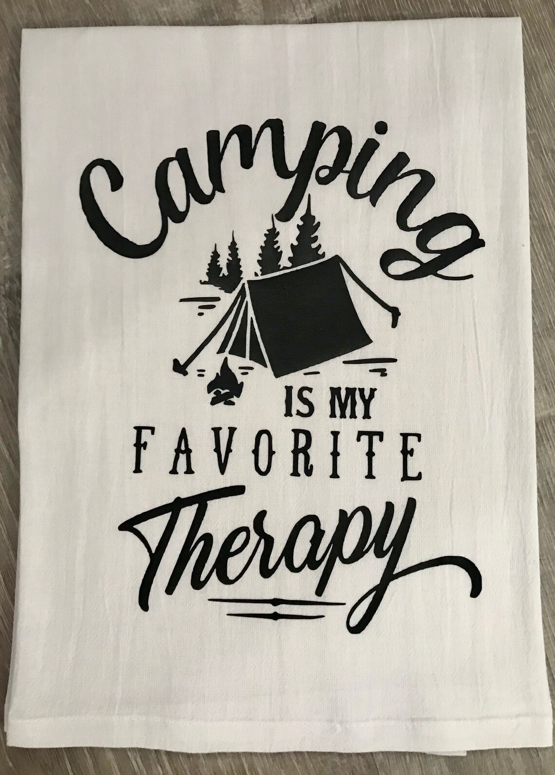 Lets Go Camping Tea Towels Etsy