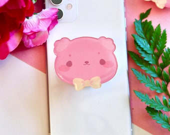 Bear Phone Grip | Cute Phone Charm Accessory Bear Griptok | Made Locally