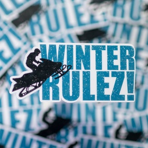 Snowmobile Winter Rules Sticker | Ski Vinyl Sticker