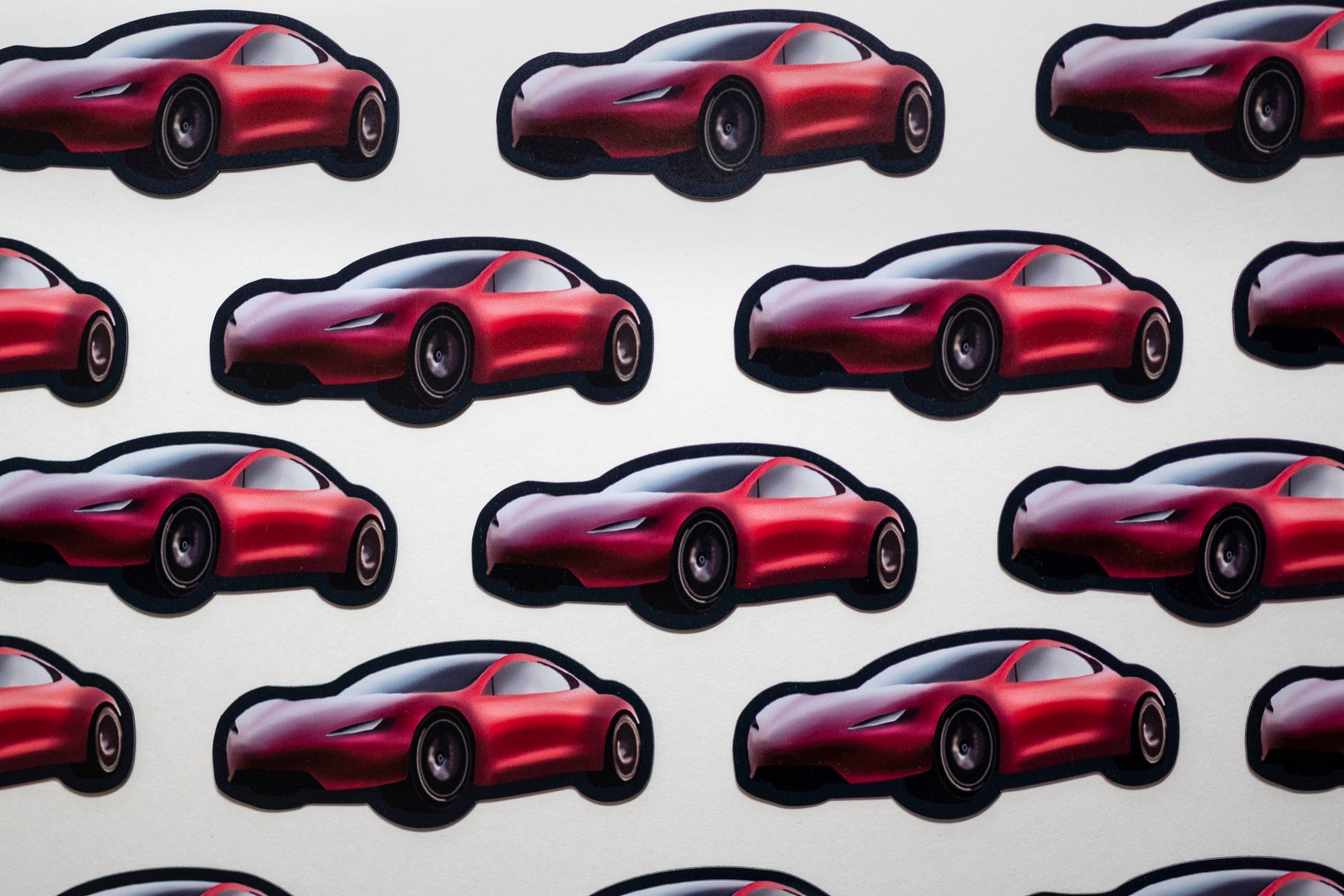 Tesla Roadster / Roadster / DieCut / Etsy España