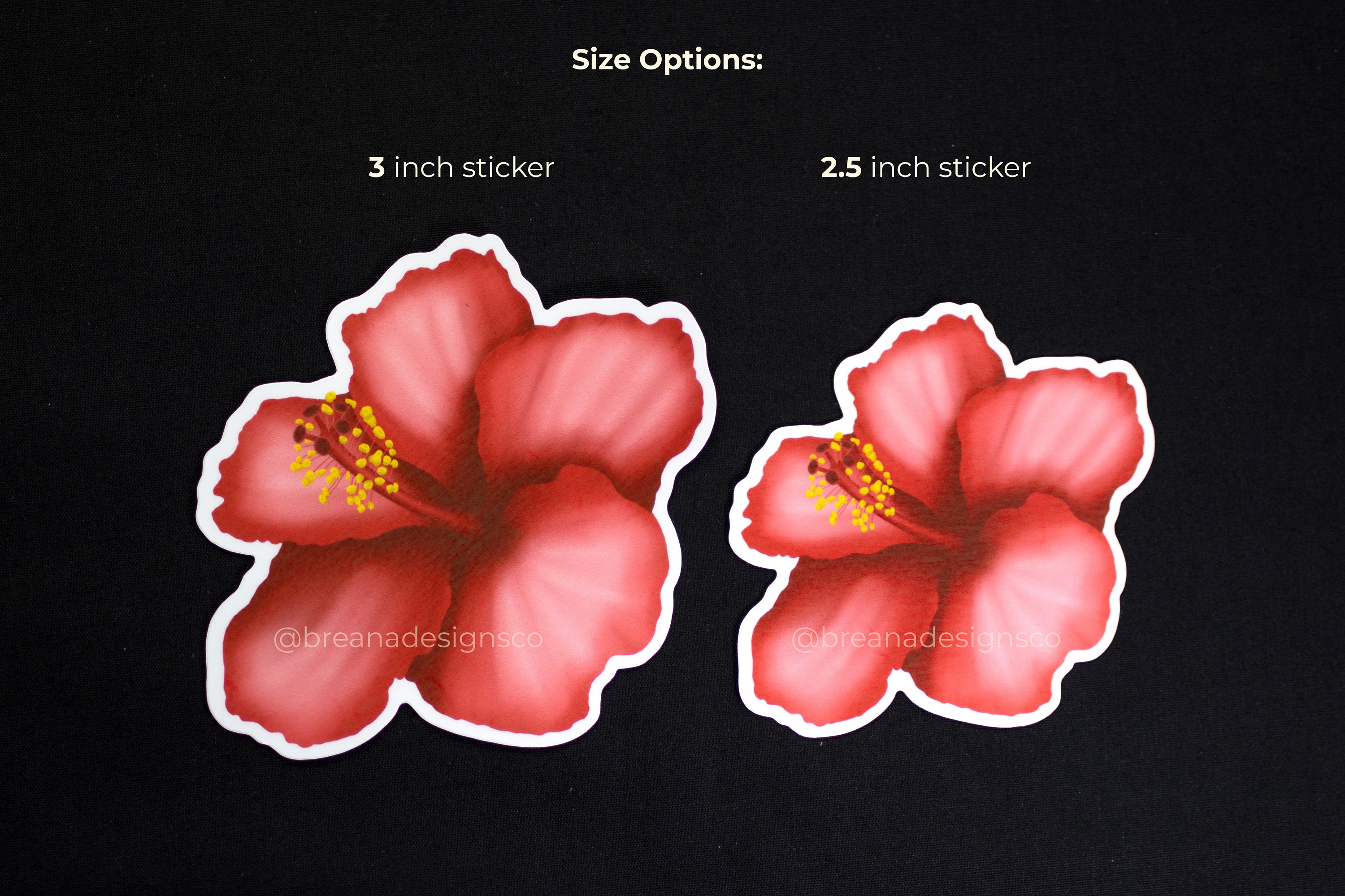 Hibuscus Sticker Hibiscus Sticker | Flower Vinyl Sticker - Etsy