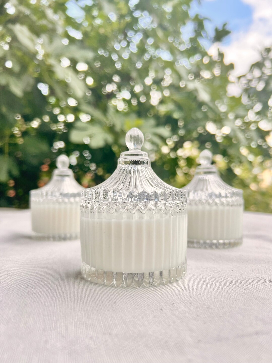 Set of 3 Crystal Candles - Etsy