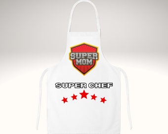 Super Mum Apron Funny Supermum Hero BBQ Grandma Christmas Dinner Birthday Gift 