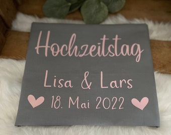 Geschirrtuch - personalisiert - Handtuch - Wunschdruck - Tuch - Geburtstag - Umzug - Einzug - Muttertag - Hochzeit Brautpaar Hochzeitstag