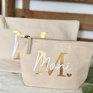 Kosmetiktasche - Kosmetiktäschchen - Etui - Wunschdruck - personalisiert - Muttertag - Hebamme Trauzeugin Braut JGA MOM - Brautjungfer
