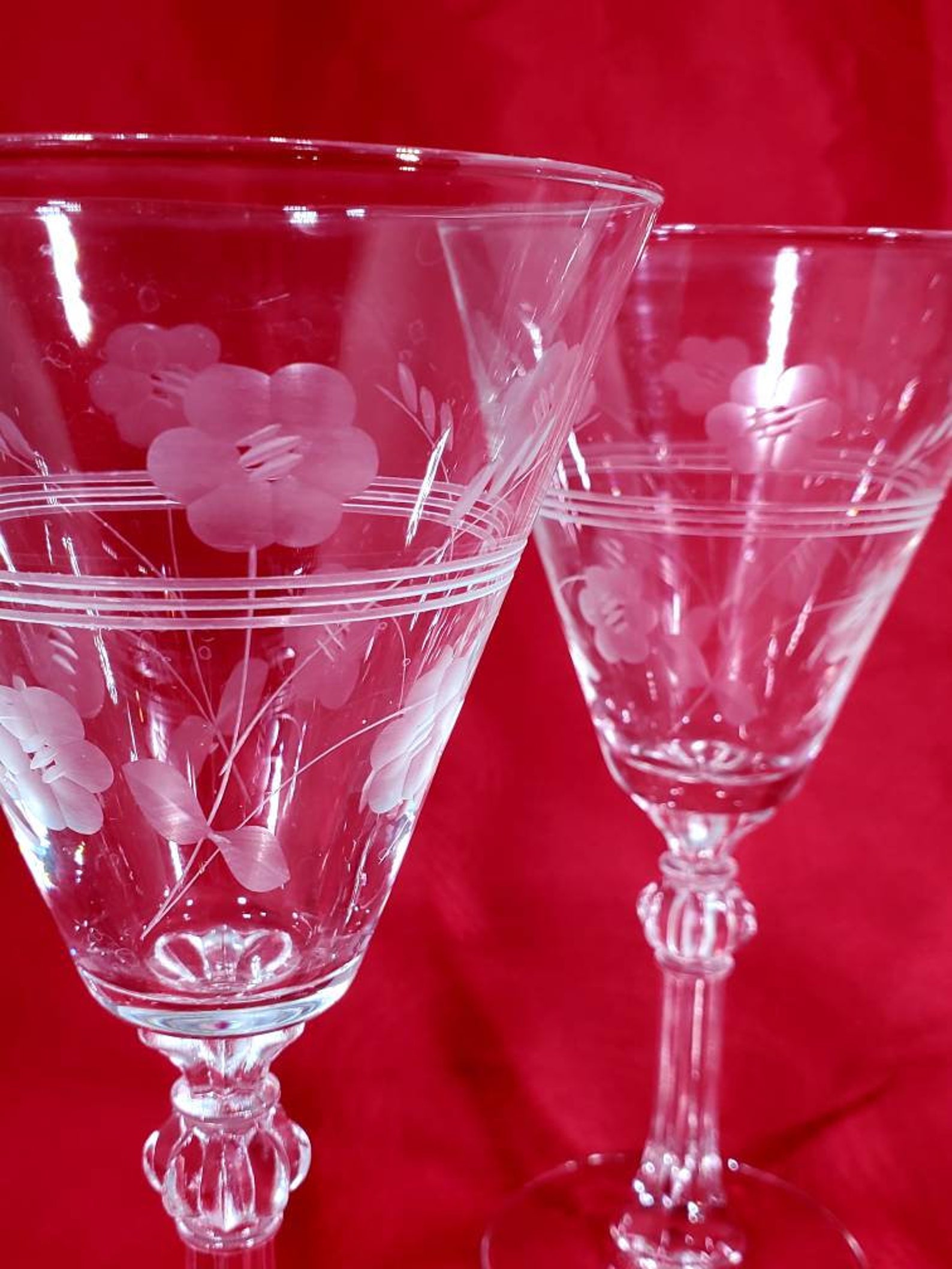 libbey etched glasses