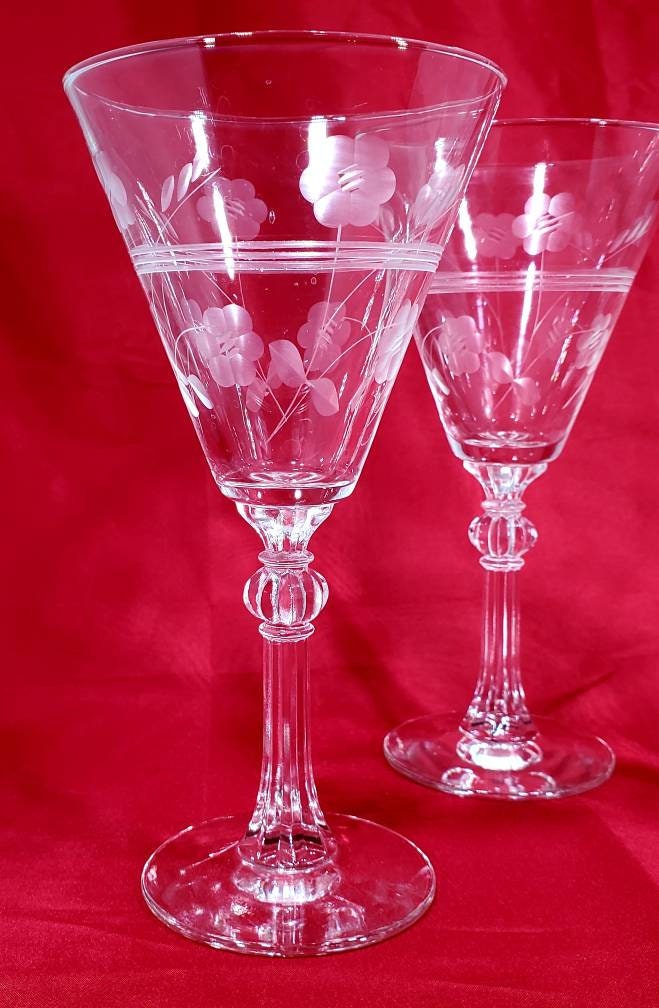 libbey etched glasses