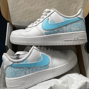 Nike Air Force 1 Personnalisée Bleu Rose