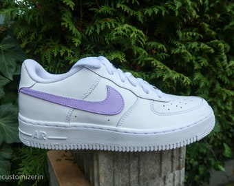 Nike Air Force 1 Custom Pastel Paars - Etsy Nederland