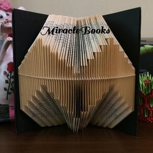 Geometric BOOK FOLDING PATTERN Figures 19 + Instructions - Zigzag Book Folding - Folded Book - Book Sculpture - mmf - Pattern Only