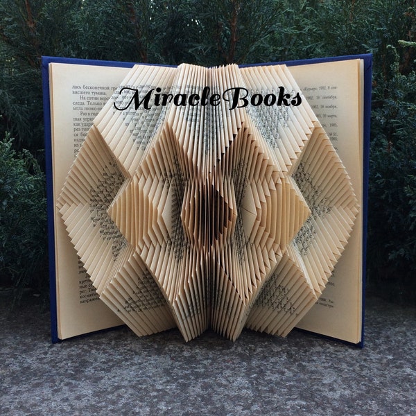 Rhombus BOOK FOLDING PATTERN + Instructions - Book Fold - Folded Book - mmf - Pattern Only