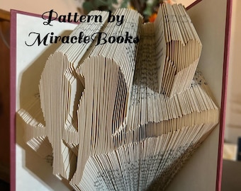 Birds Book Folding PATTERN (MMF) + Instructions + FREE Paw Print Book Folding Pattern - Love Book Folding - Folded Book - Pattern Only
