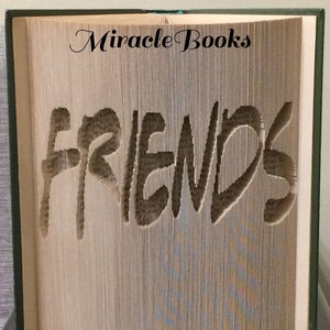 Friends BOOK FOLDING PATTERN + Instructions - Book Fold - Folded Book - Cut and Fold - 180 Invert - Pattern Only