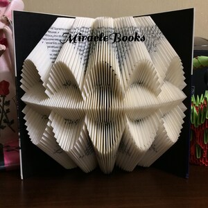 Book Sculpture 47 Book Folding PATTERN + Instructions in English (Geometric Figure) - 516 pages - Measure, Mark & Fold - PDF Download