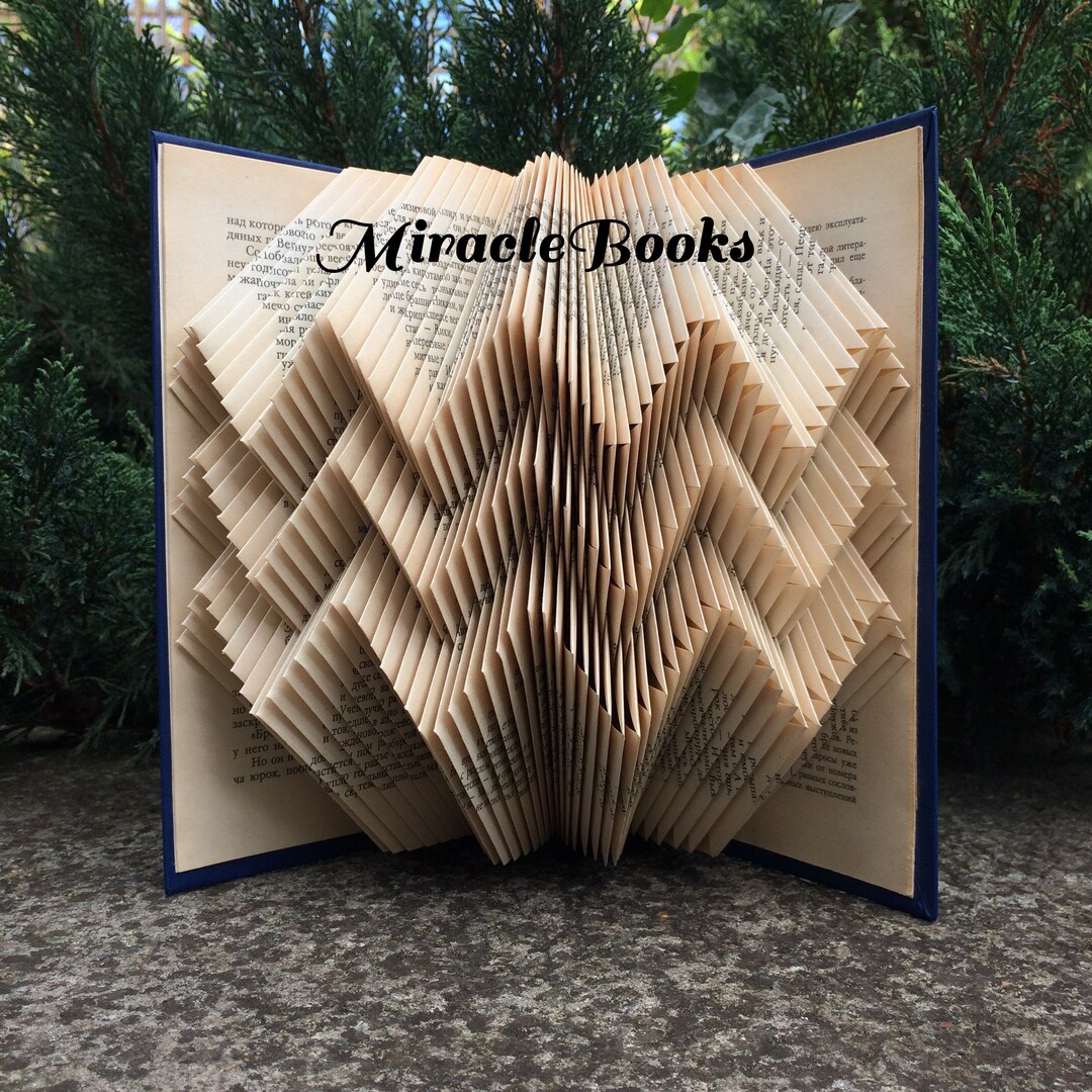 Zigzag BOOK FOLDING PATTERN + Instructions - Book Fold - Folded Book ...
