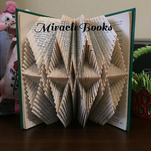 Geometric BOOK FOLDING PATTERN Figures 15 (Rhombuses and Triangles) + Instructions - Rhombus Book Folding - Folded Book - mmf - Pattern Only