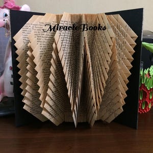 Book Sculpture 4 BOOK FOLDING PATTERN + Instructions - Geometric Book Fold - Geometric Figure - Book Fold - Folded Book - mmf - Pattern Only