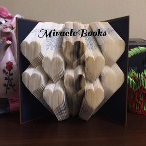 Schema per piegare il libro Bunch of Hearts (MMF) + istruzioni + schema gratuito per piegare il libro Paw Print - Piegare il libro Love - Solo schema
