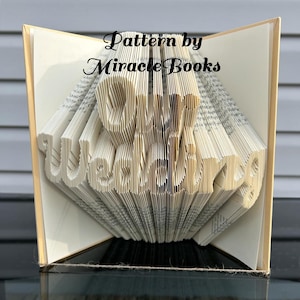 Our Wedding Book Folding PATTERN (MMF) + Instructions + FREE Paw Print Book Folding Pattern - Anniversary Book - Folded Book - Pattern Only