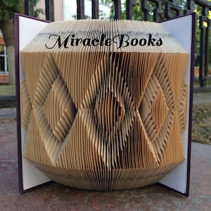 Geometric BOOK FOLDING PATTERN Figures 1 (Triangles and Rhombuses) + Instructions - Rhombus Book Folding - Folded Book - mmf - Pattern Only