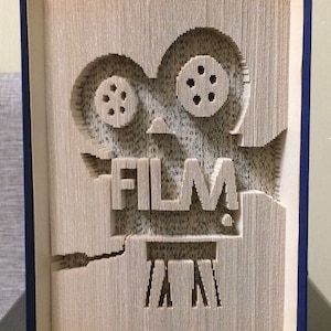 Film BOOK FOLDING PATTERN + Instructions - Book Fold - Folded Book - Cut and Fold - 180 Invert - Pattern Only
