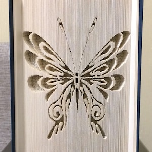 Butterfly BOOK FOLDING PATTERN + Instructions - Book Fold - Folded Book - Cut and Fold - 180 Invert - Pattern Only