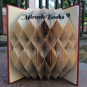 Geometric BOOK FOLDING PATTERN Figures 2 (Rhombuses) + Instructions - Rhombus Book Folding - Book Fold - Folded Book - mmf - Pattern Only