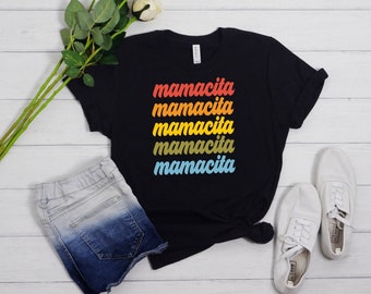Retro Mamacita T-shirt Mamacita-skjorta Vintage-stil Mors dag-skjorta, Mama-t-shirt Vintage mamma-gåva Mammaliv, Mamma-skjorta Söt mamma-skjorta