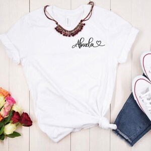 Abuela Short Sleeve Tee, Abuela Shirt, Mothers Day Shirt for Grandma, Spanish Grandmother Shirt, Gift for Grandma, Gift for Abuela, Mom Gift