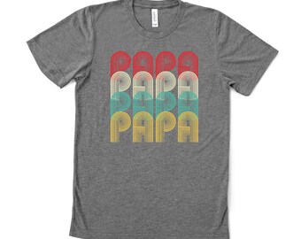 Retro Style PAPA shirt for Fathers Day, Retro style papa tshirt, Retro style papa gift, Gift for Papa, Shirt for Papa, Vintage Papa shirt