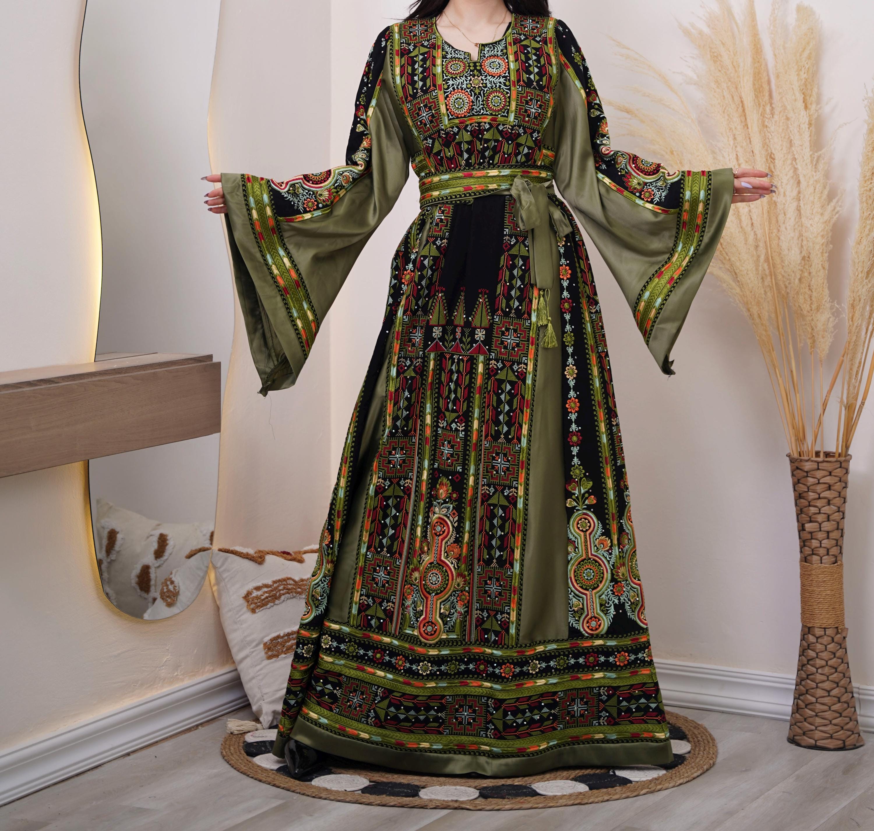 Black Green Dress - Etsy