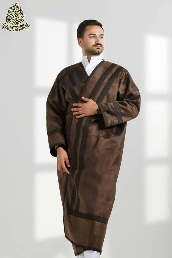 飛騨のあまびえ様御専用ビシト ビシュトBisht Cloak بِشت,ブラック Men's Premium Half-Sleeve Arabian Bisht مشلح Cloak Black