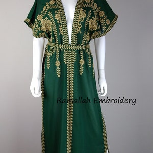 One Size Abaya thobe kaftan Palestinian Embroidery Tatreez